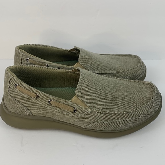 Propet mens tan canvas slip on shoes size 9 XX(5E) - Picture 1 of 12